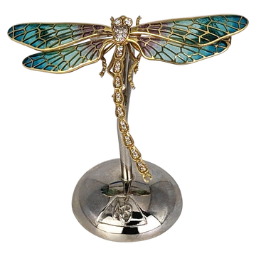 18K Gold Diamond Dragonfly Pendant – 0.40 CT VS1 G Diamonds