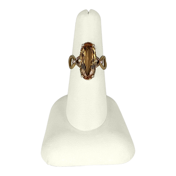 18K Yellow Gold Imperial Topaz & Diamond Ring – 4.77 CT Gemstone, 84 Round Diamonds