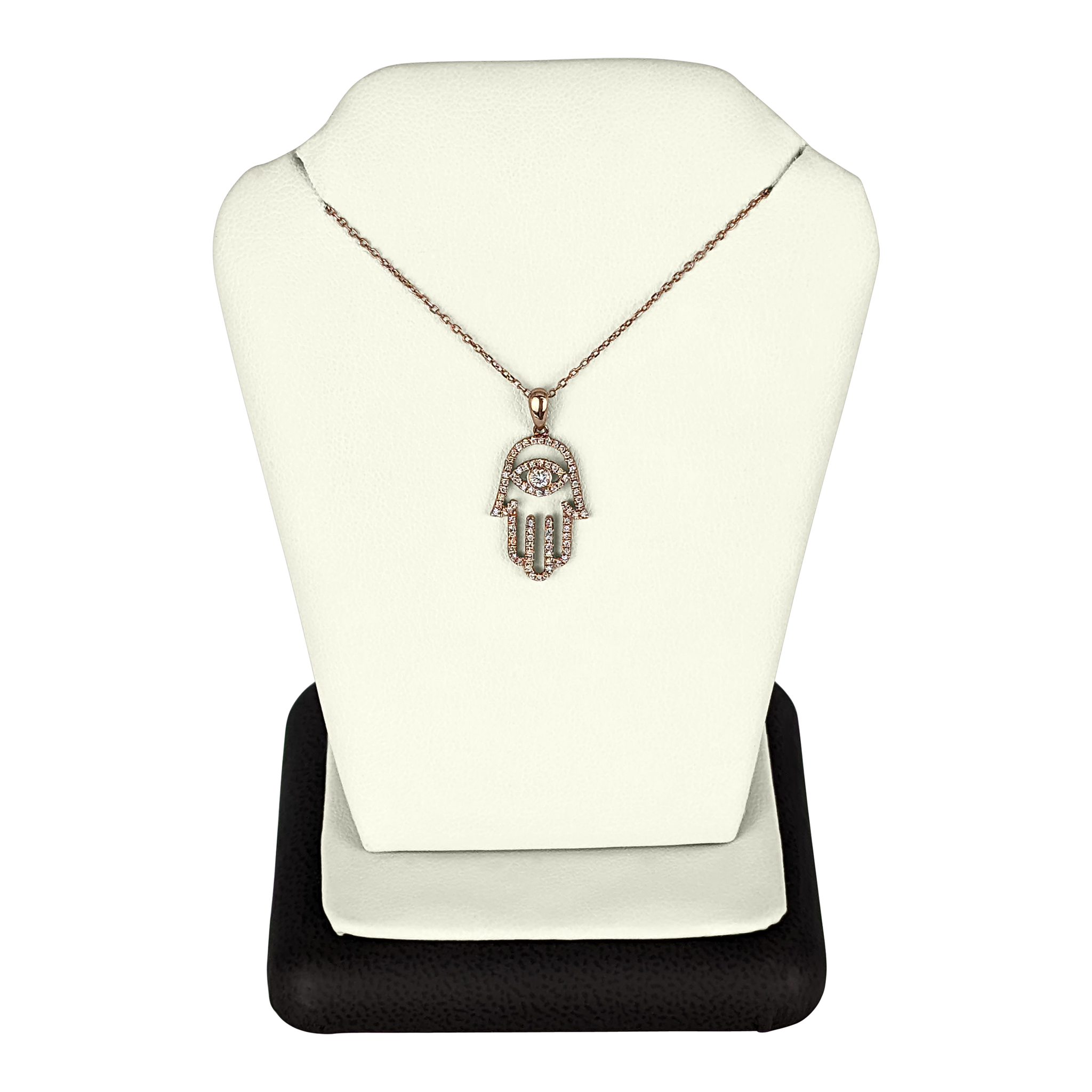 14K Rose Gold Diamond Pendant Necklace – 0.25 CTW, 16" Cable Chain