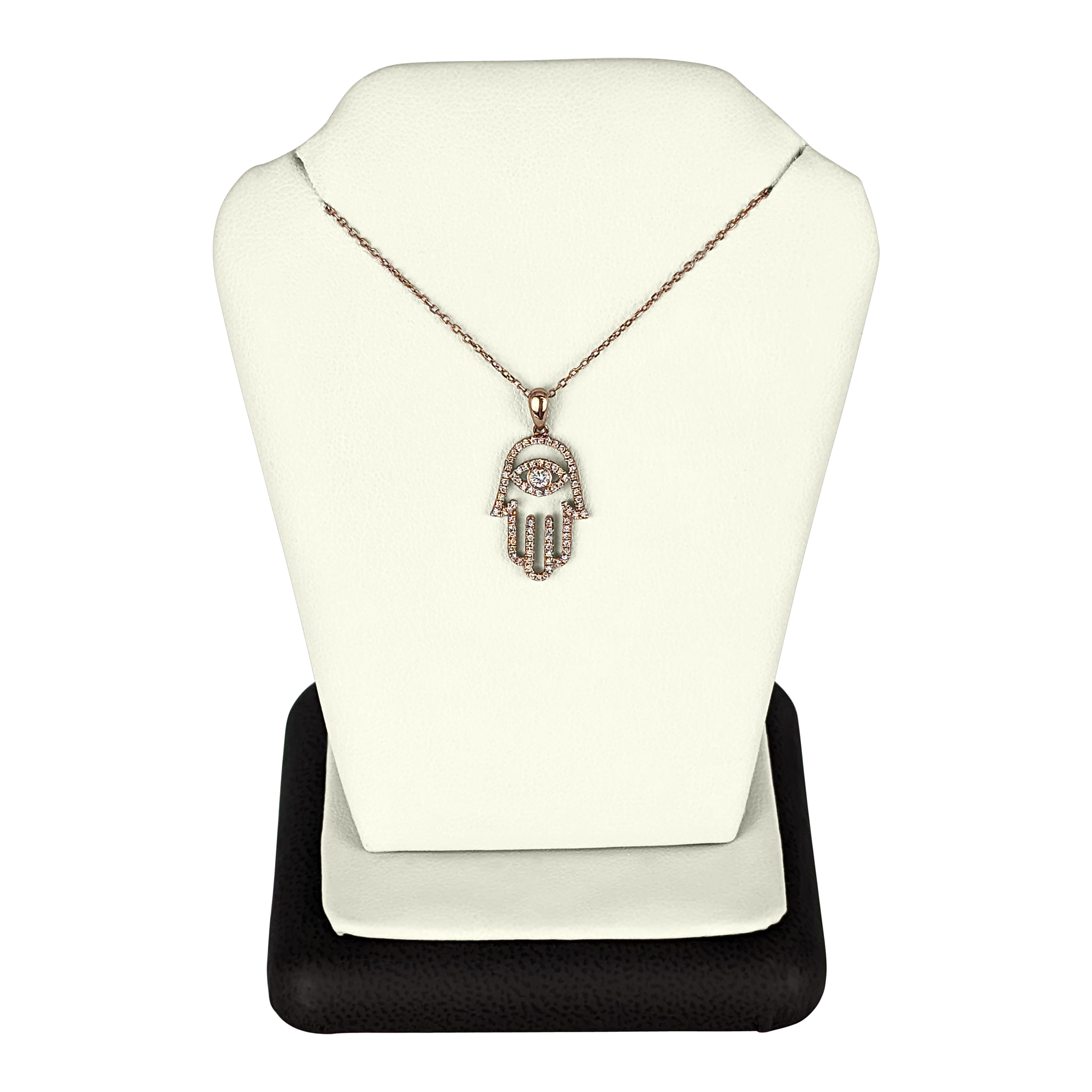 14K Rose Gold Diamond Pendant Necklace – 0.25 CTW, 16" Cable Chain