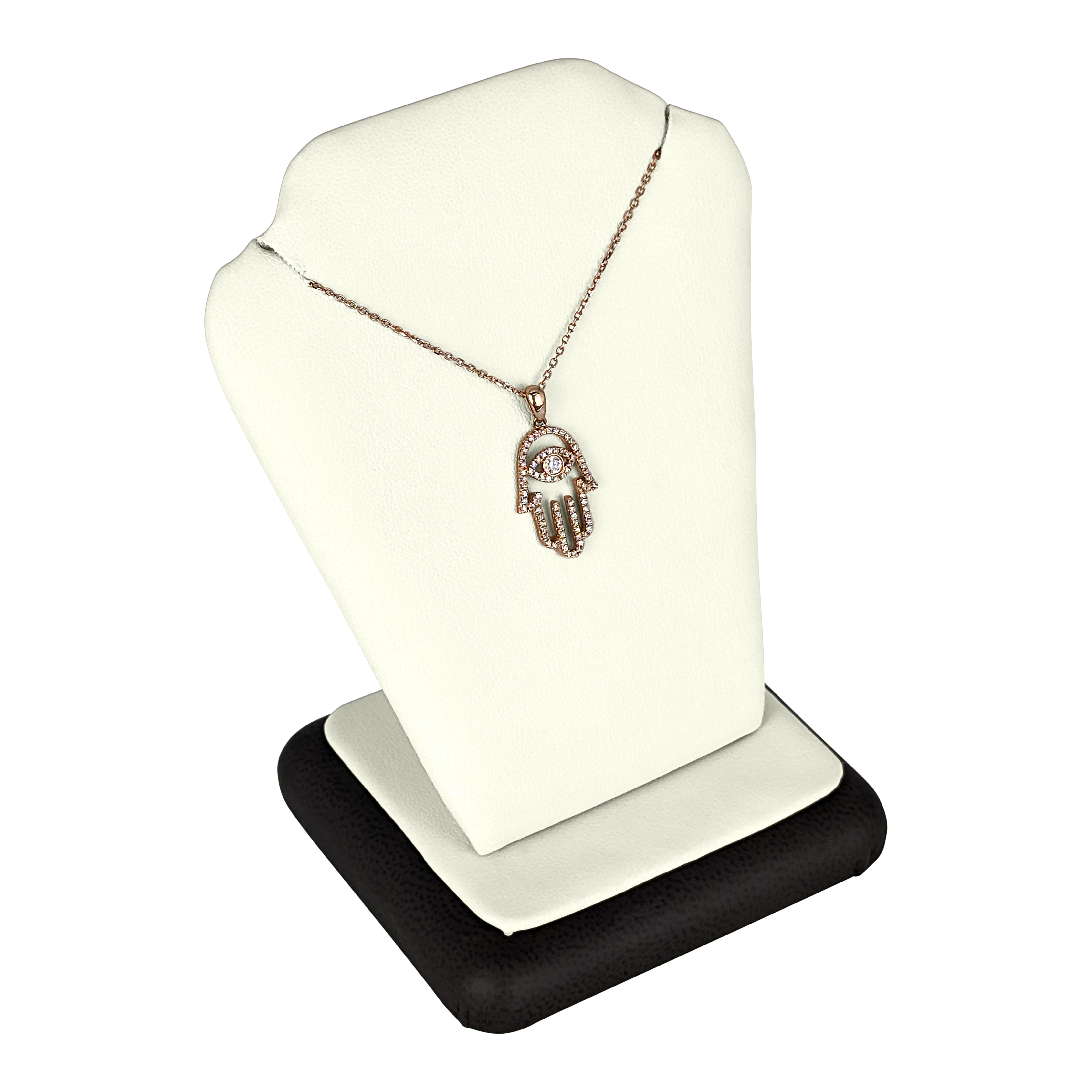 14K Rose Gold Diamond Pendant Necklace – 0.25 CTW, 16" Cable Chain