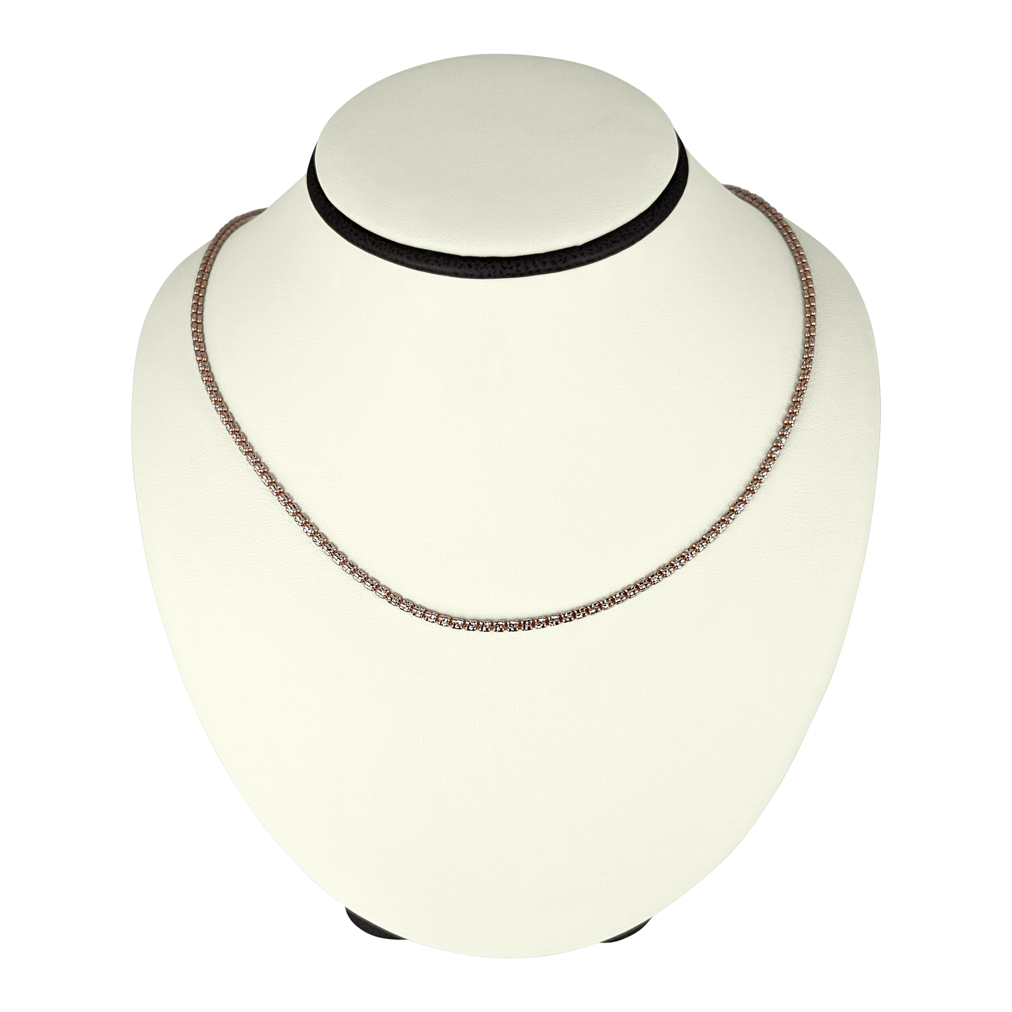 14K White Gold Diamond Necklace – 135 Round Brilliant Diamonds, Elegant Statement Jewelry