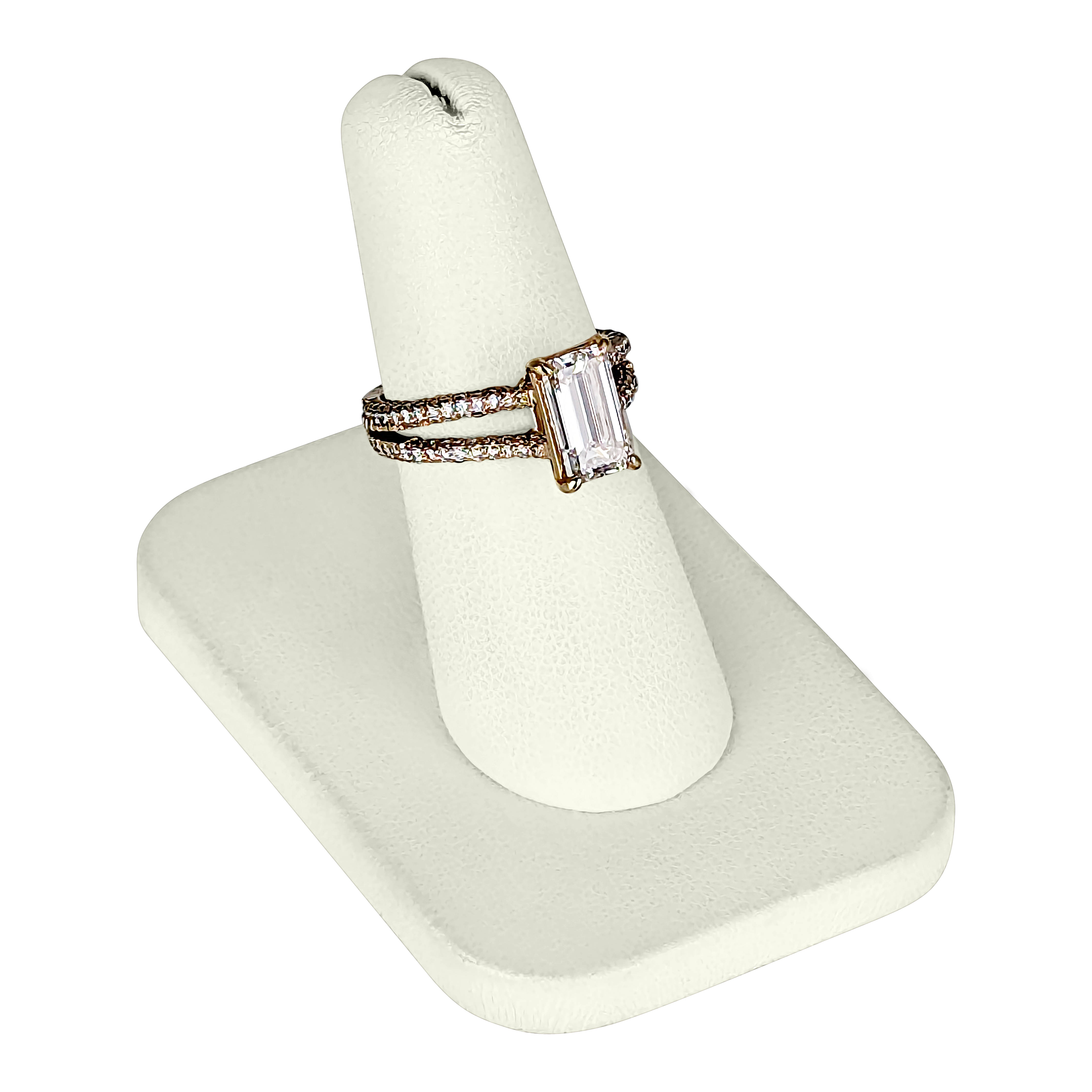 14K Yellow Gold Emerald-Cut Diamond Ring – 1.63 CT Center, 0.84 CT Accent, GIA Certified
