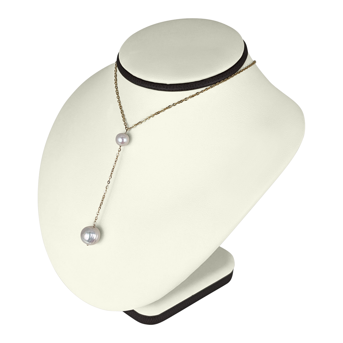 14K Yellow Gold Pearl Necklace – Elegant Design, 4.46g Weight