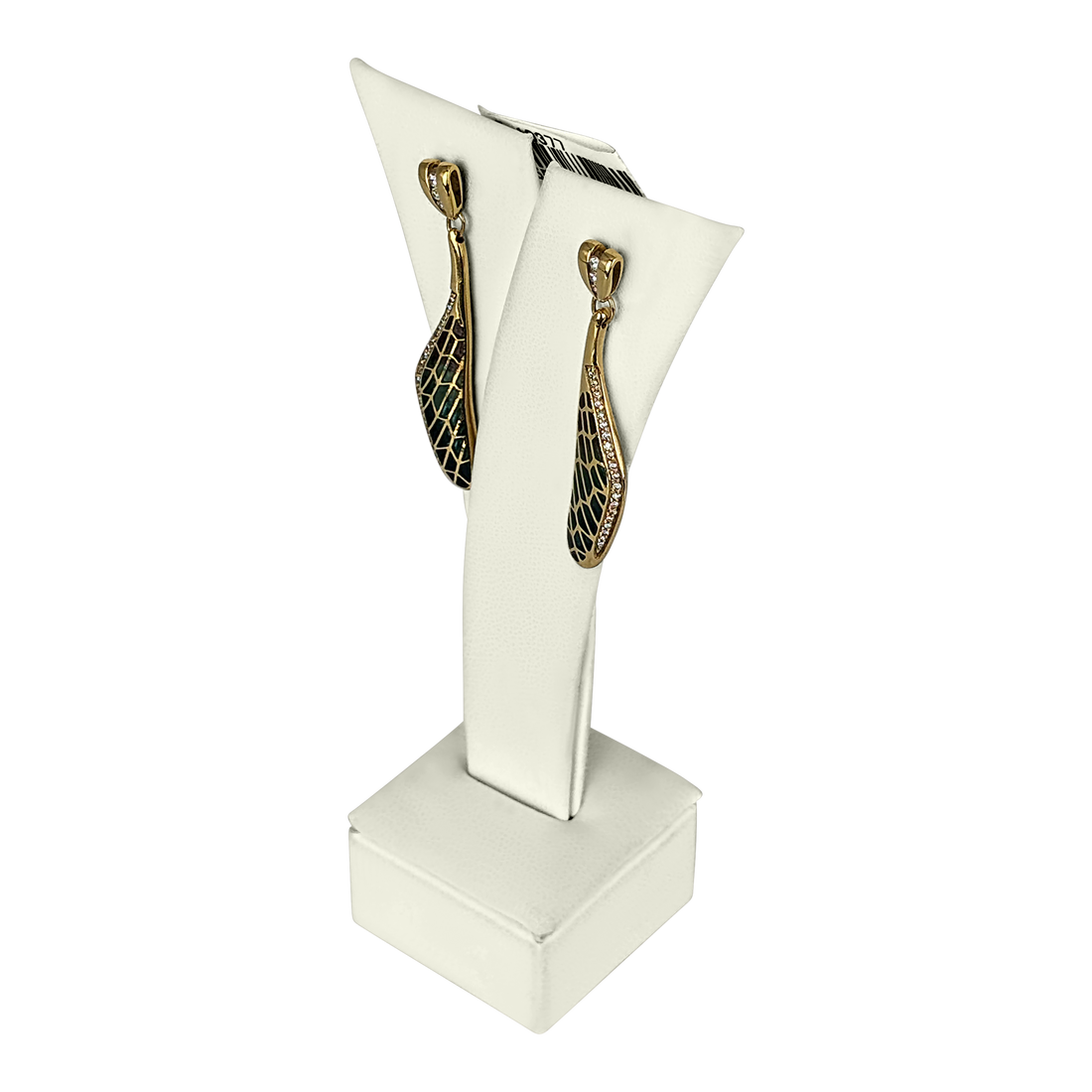 18K Gold Diamond Dragonfly Earrings – Elegant Nature-Inspired Design