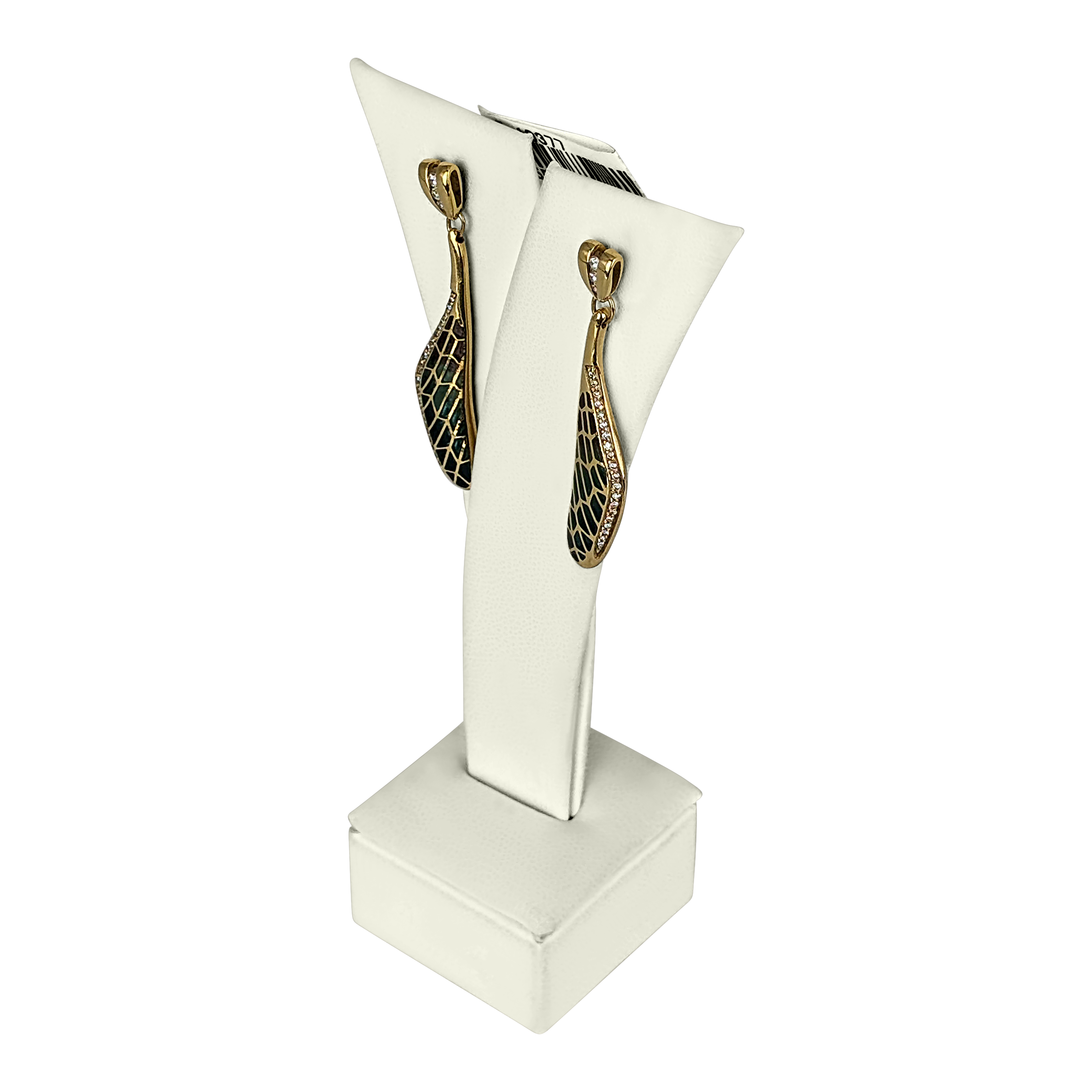 18K Gold Diamond Dragonfly Earrings – Elegant Nature-Inspired Design