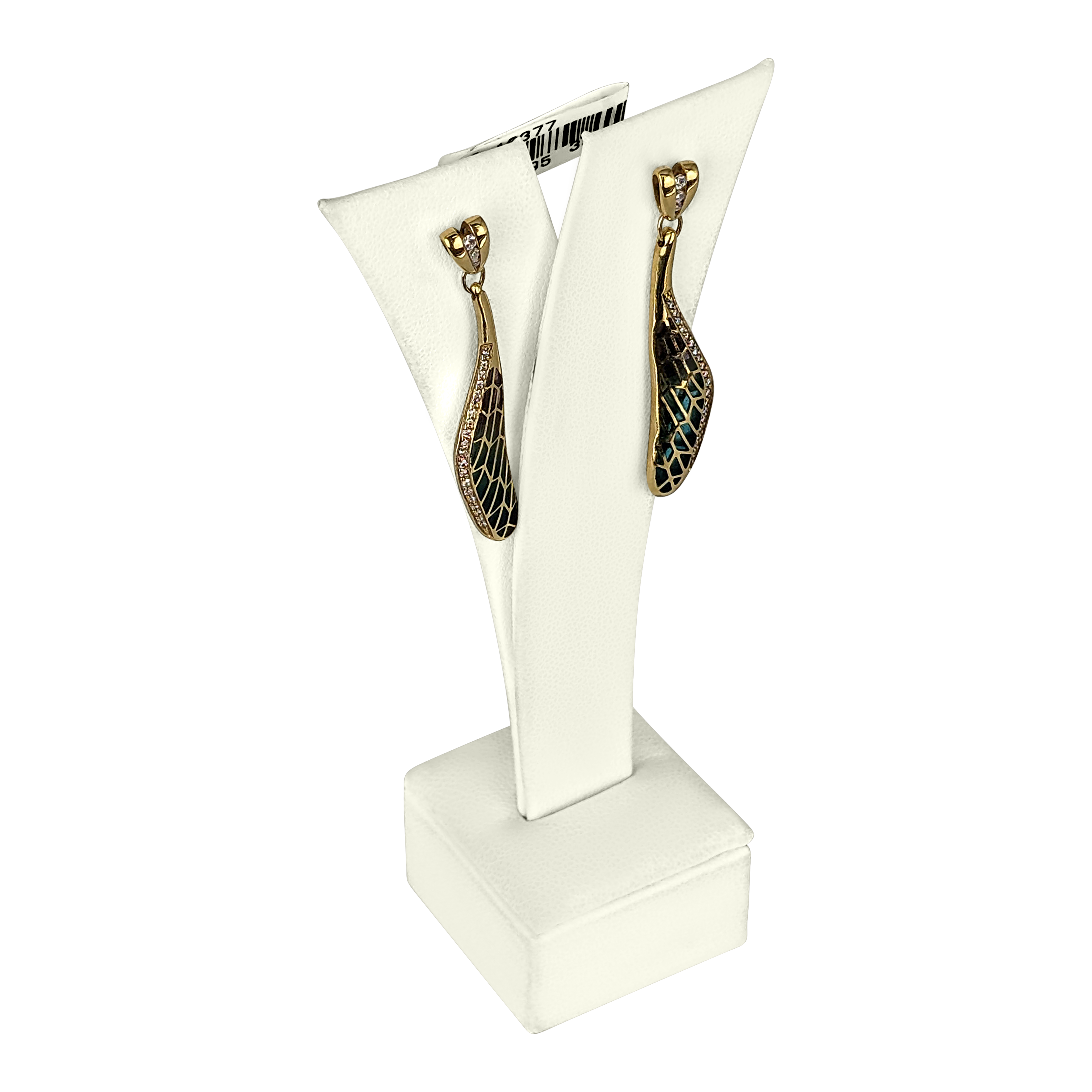 18K Gold Diamond Dragonfly Earrings – Elegant Nature-Inspired Design